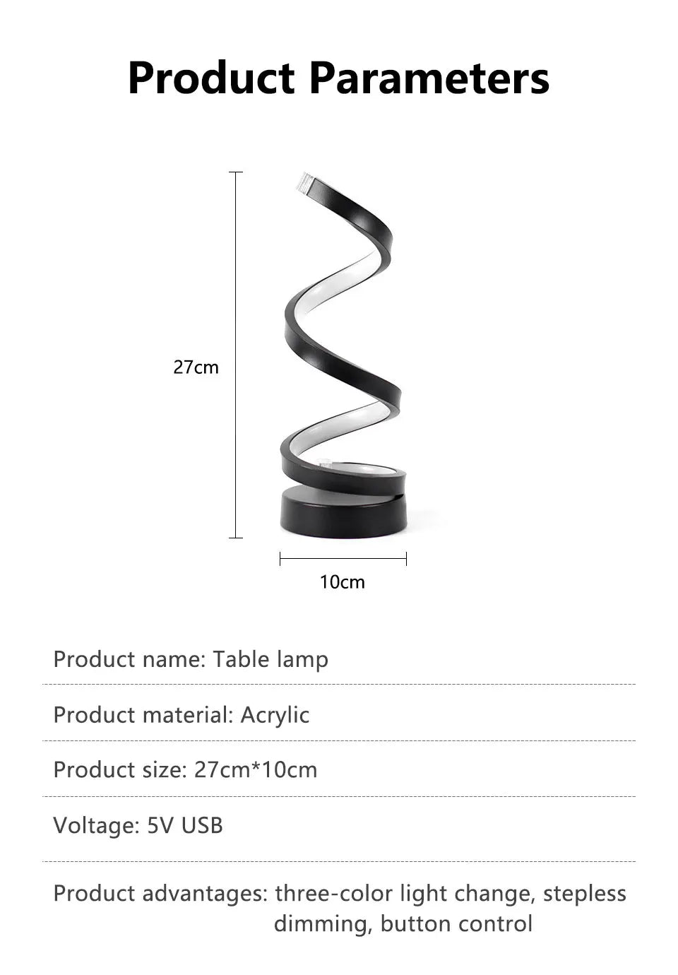 Lumova Spiral LED Night Lamp