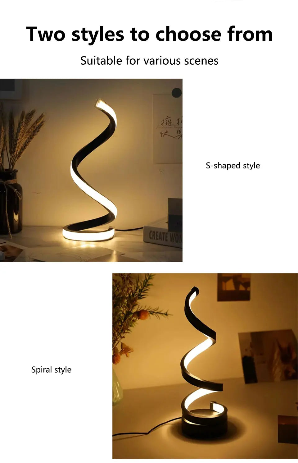 Lumova Spiral LED Night Lamp