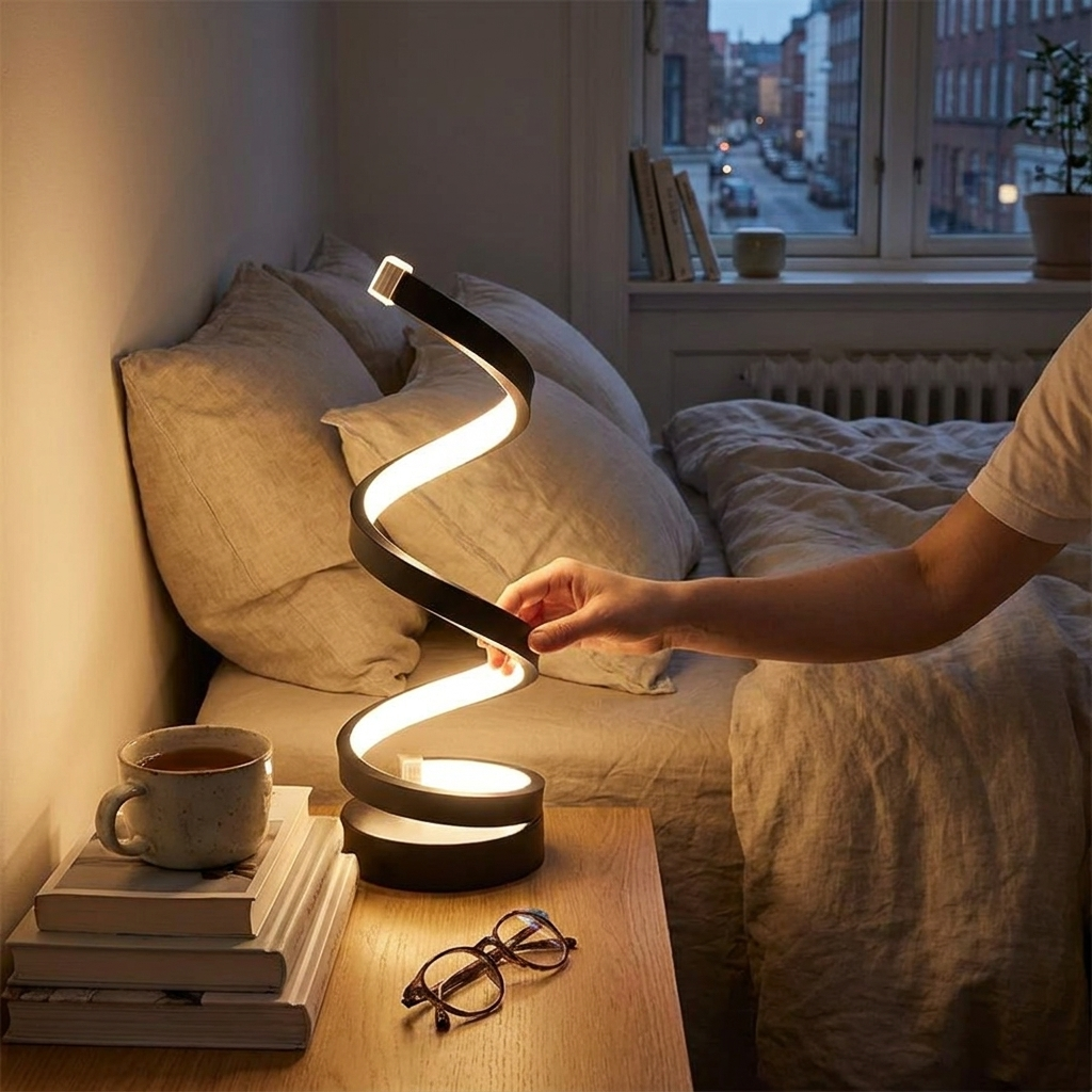 Lumova Spiral LED Night Lamp lifestyle