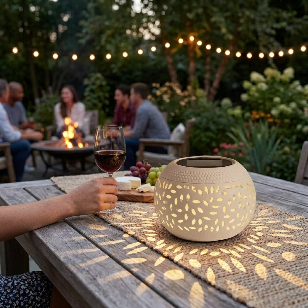 Lumova Solar Table Lantern lifestyle